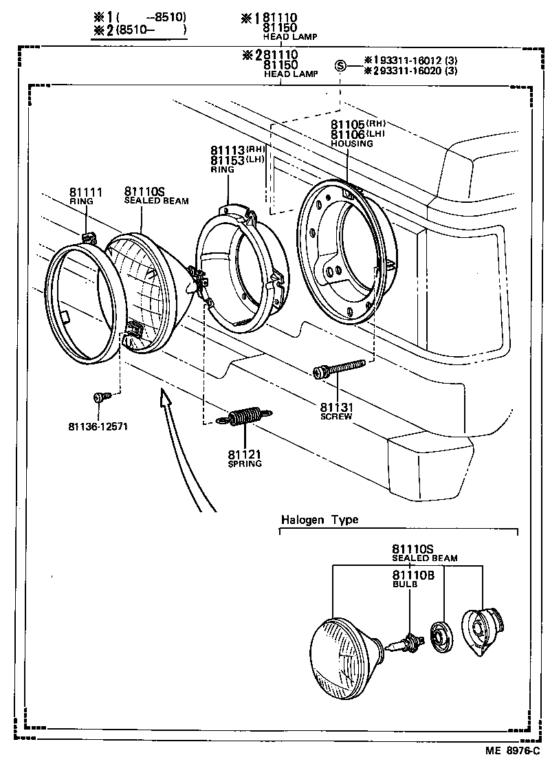 LAND CRUISER VAN |  HEADLAMP