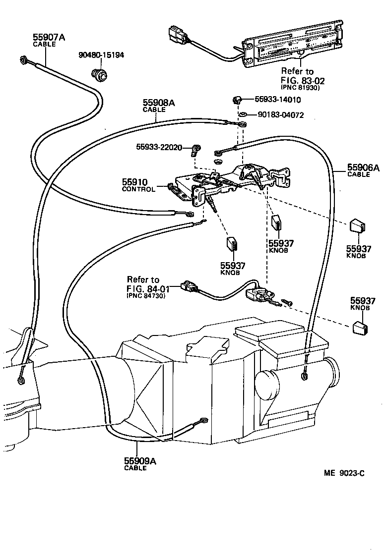  LAND CRUISER VAN |  HEATING AIR CONDITIONING CONTROL AIR DUCT
