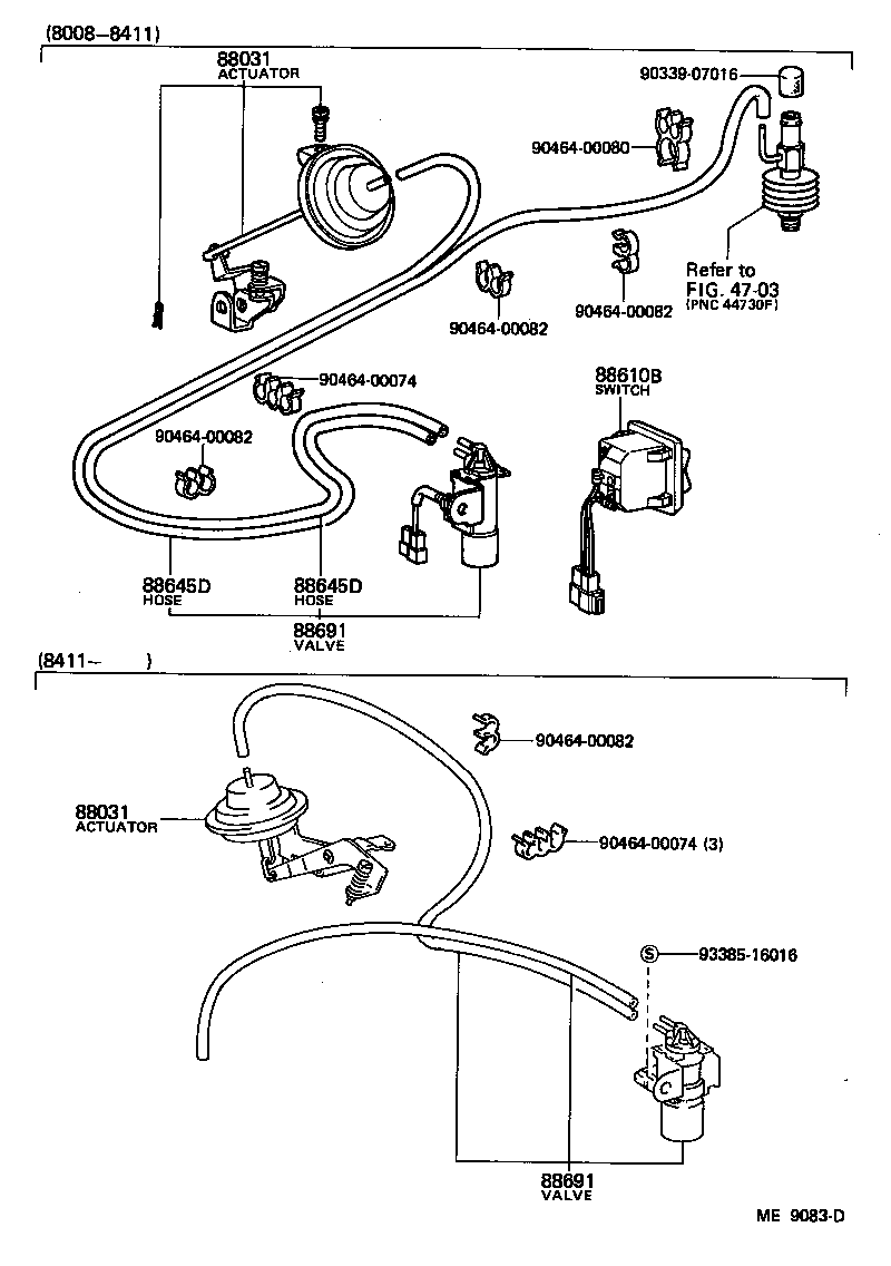  LAND CRUISER VAN |  HEATING AIR CONDITIONING VACUUM PIPING