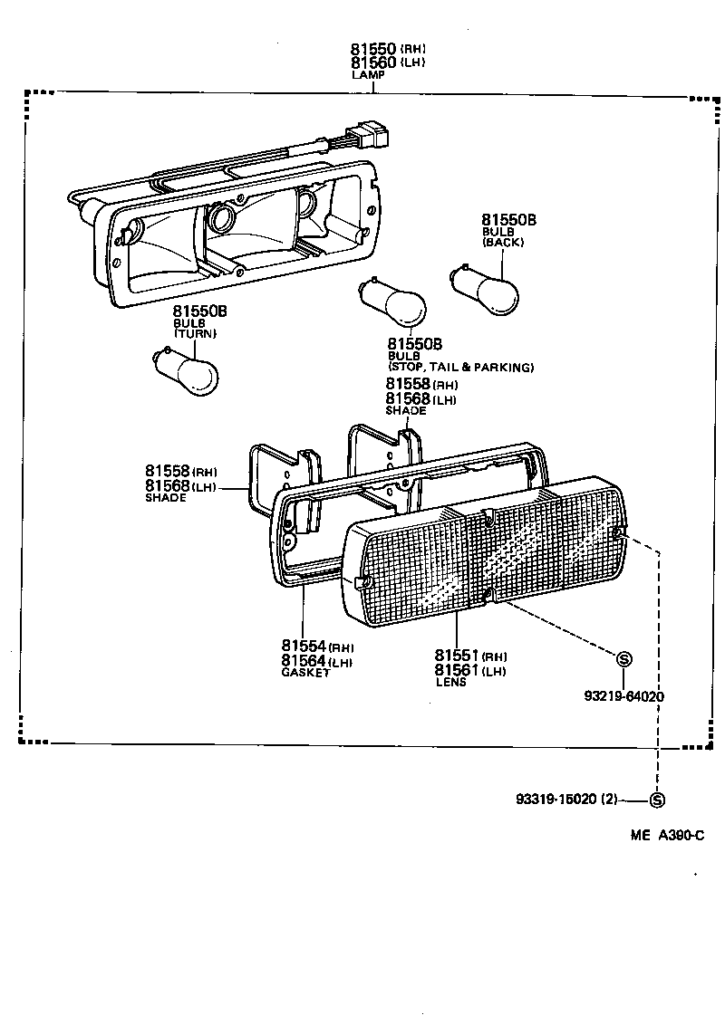  LAND CRUISER VAN |  REAR COMBINATION LAMP