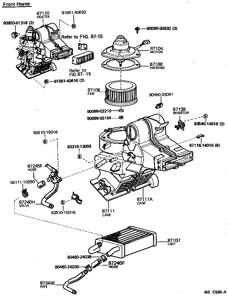  HIACE TRUCK |  HEATING AIR CONDITIONING HEATER UNIT BLOWER