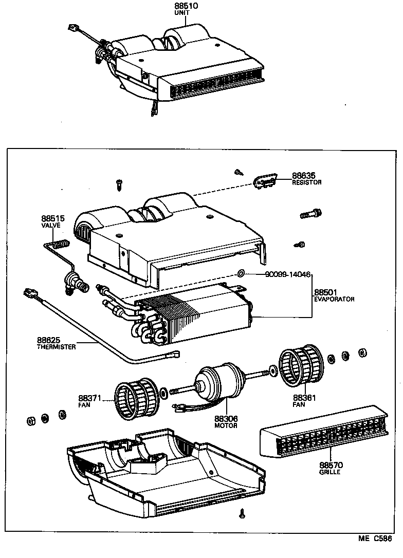  HIACE TRUCK |  HEATING AIR CONDITIONING COOLER UNIT