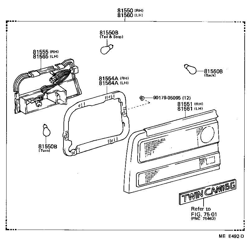  MR2 |  REAR COMBINATION LAMP