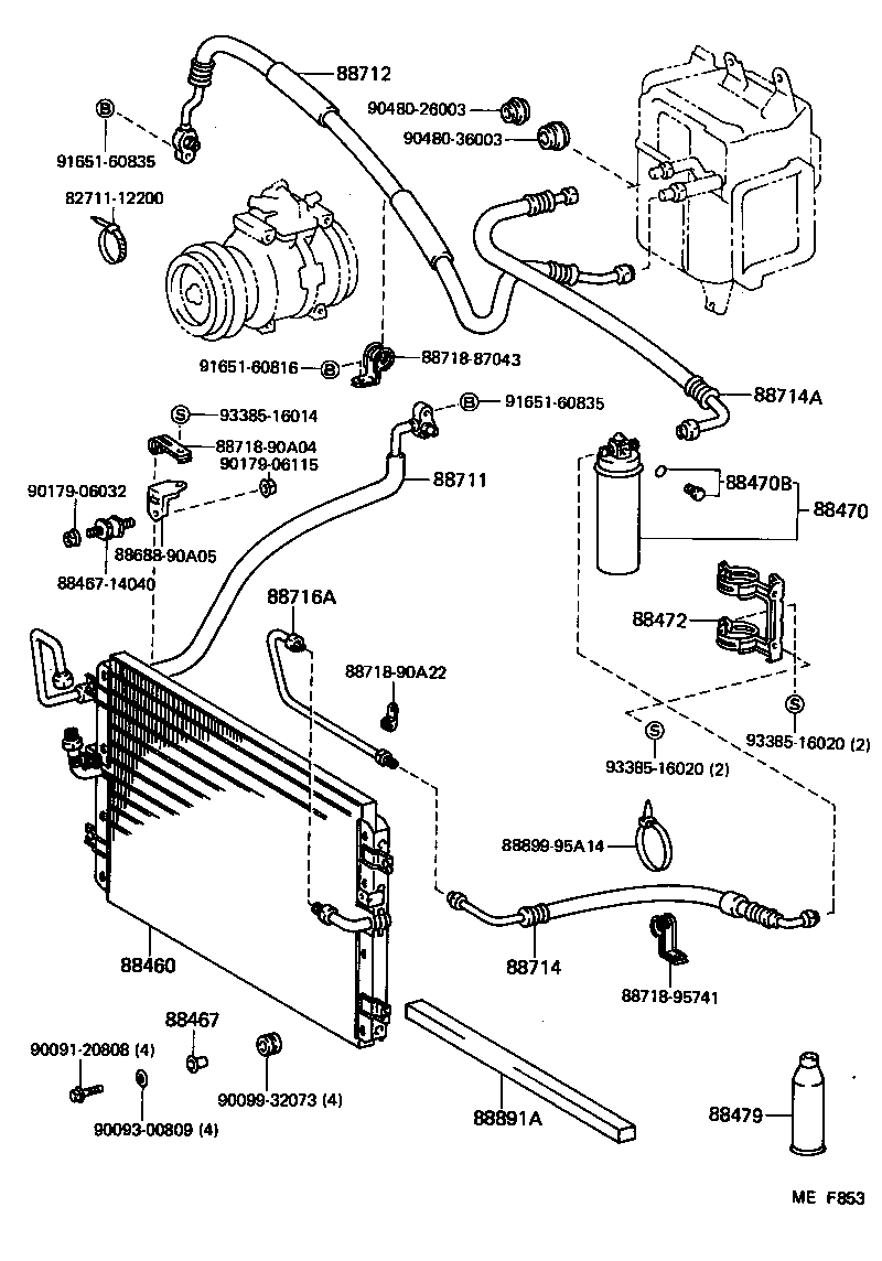  LAND CRUISER VAN |  HEATING AIR CONDITIONING COOLER PIPING