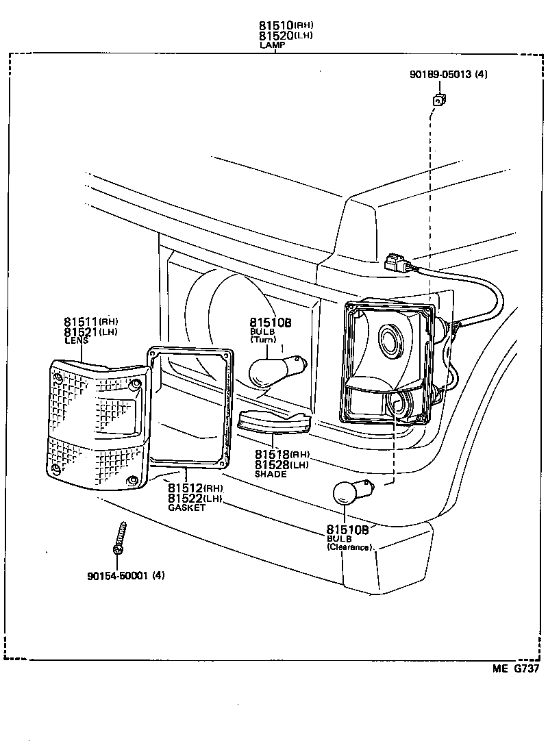  LAND CRUISER VAN |  FRONT TURN SIGNAL LAMP