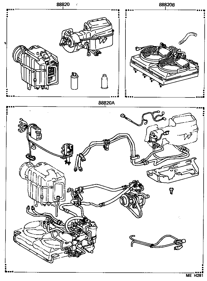  LITEACE VAN WAGON |  HEATING AIR CONDITIONING SET