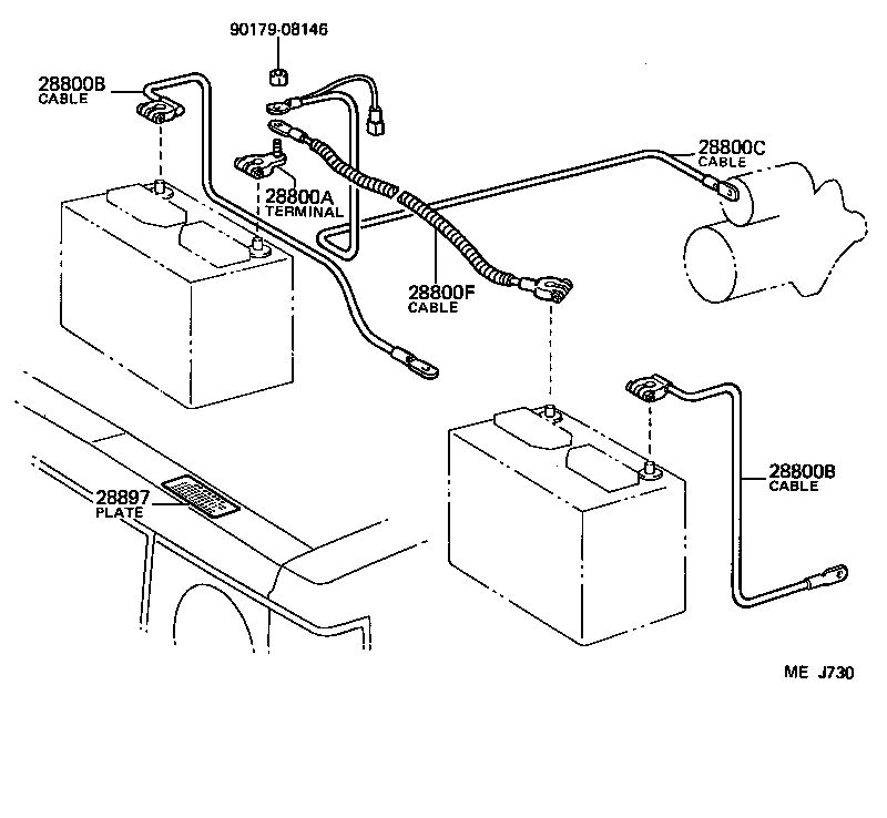  LAND CRUISER VAN |  BATTERY BATTERY CABLE
