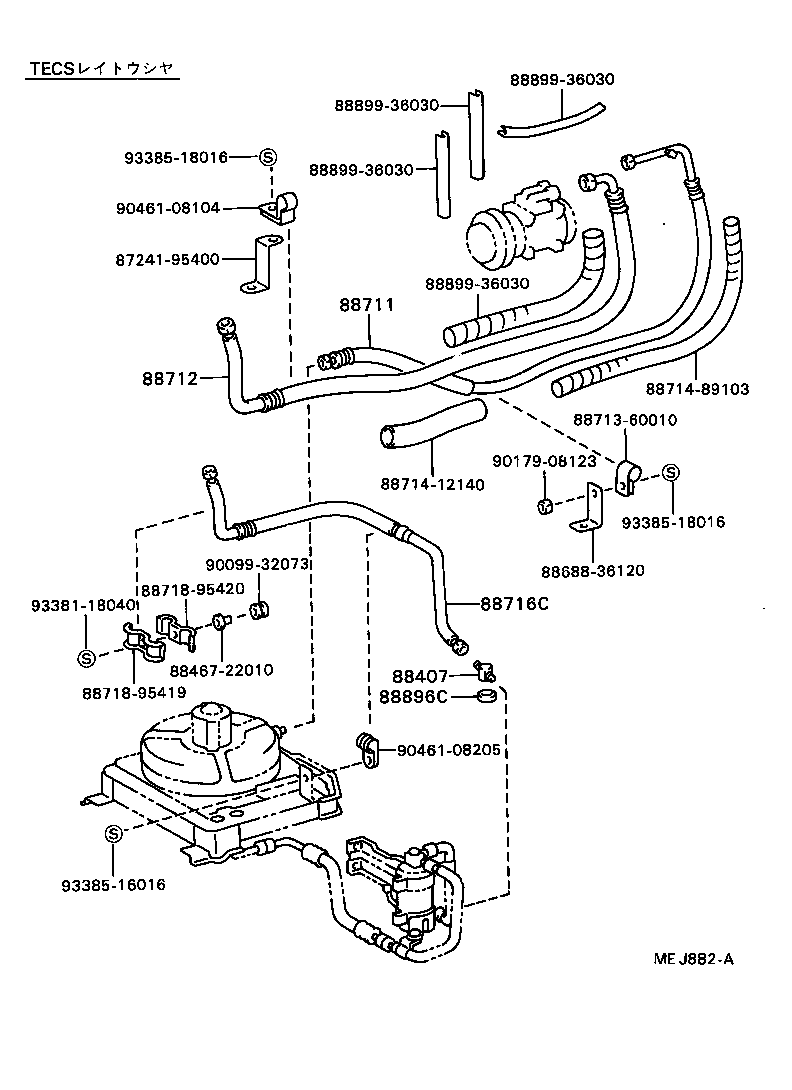  DYNA TOYOACE |  HEATING AIR CONDITIONING COOLER PIPING