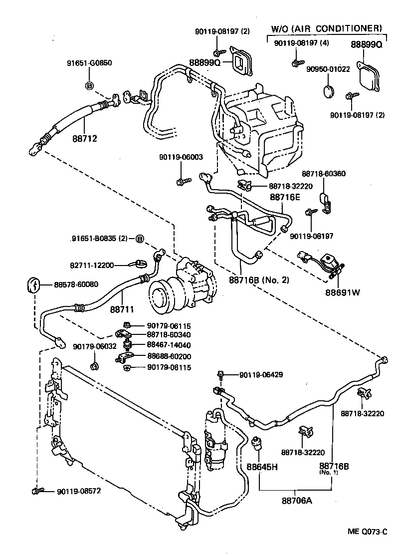  LAND CRUISER VAN |  HEATING AIR CONDITIONING COOLER PIPING