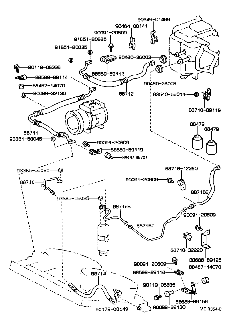  HILUX |  HEATING AIR CONDITIONING COOLER PIPING