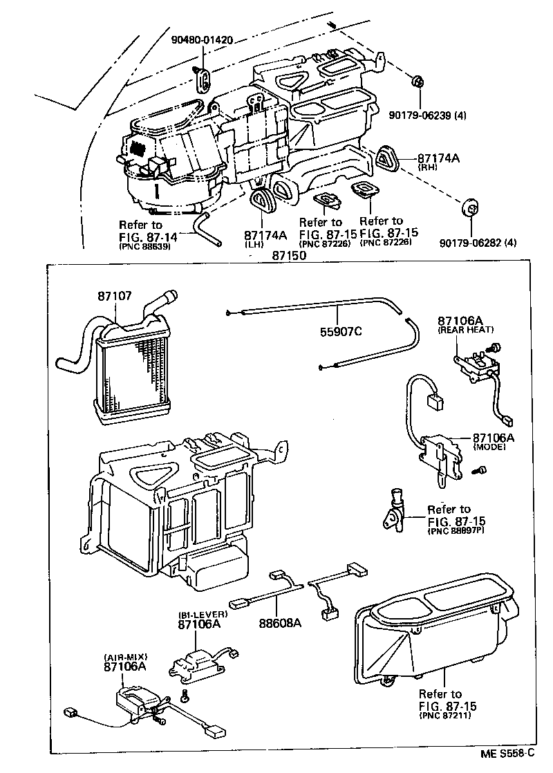  CROWN CROWN MAJESTA |  HEATING AIR CONDITIONING HEATER UNIT BLOWER