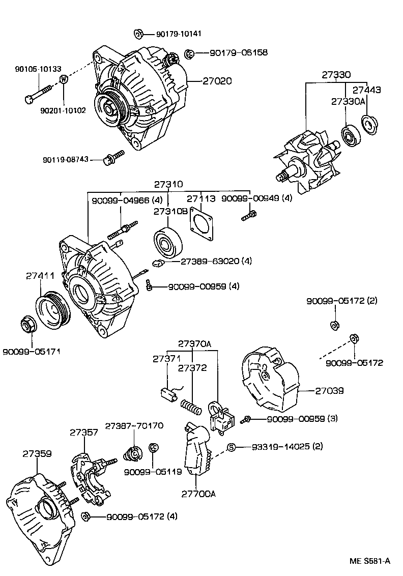  CROWN CROWN MAJESTA |  ALTERNATOR