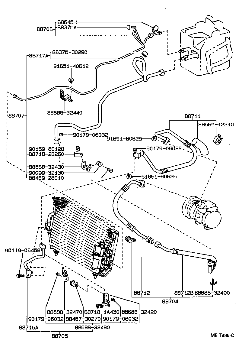  CAMRY VISTA |  HEATING AIR CONDITIONING COOLER PIPING