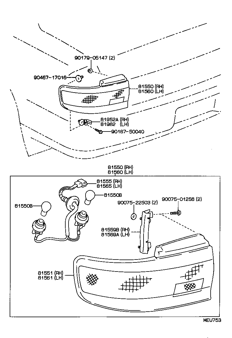  SCEPTER WG CP |  REAR COMBINATION LAMP