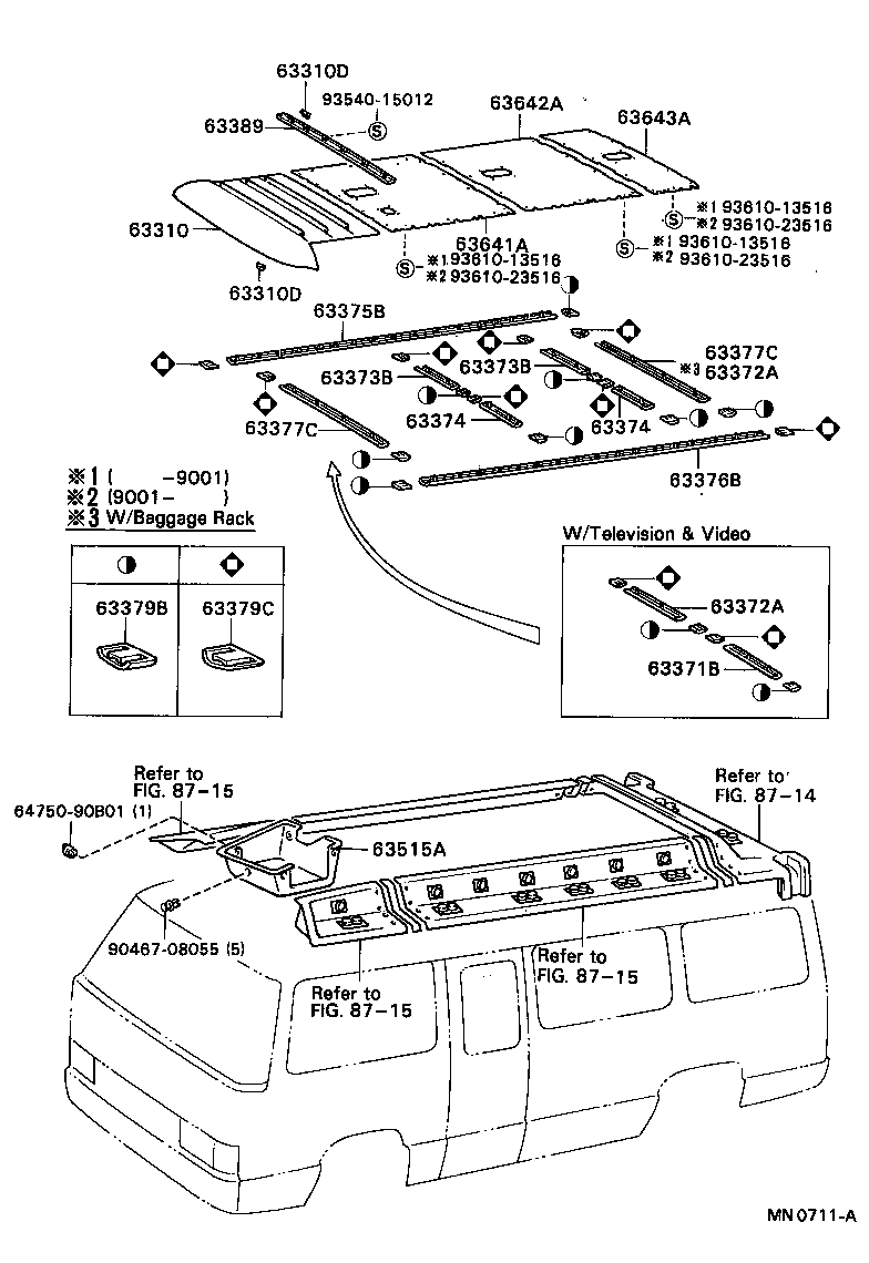  COASTER |  ROOF HEADLINING SILENCER PAD