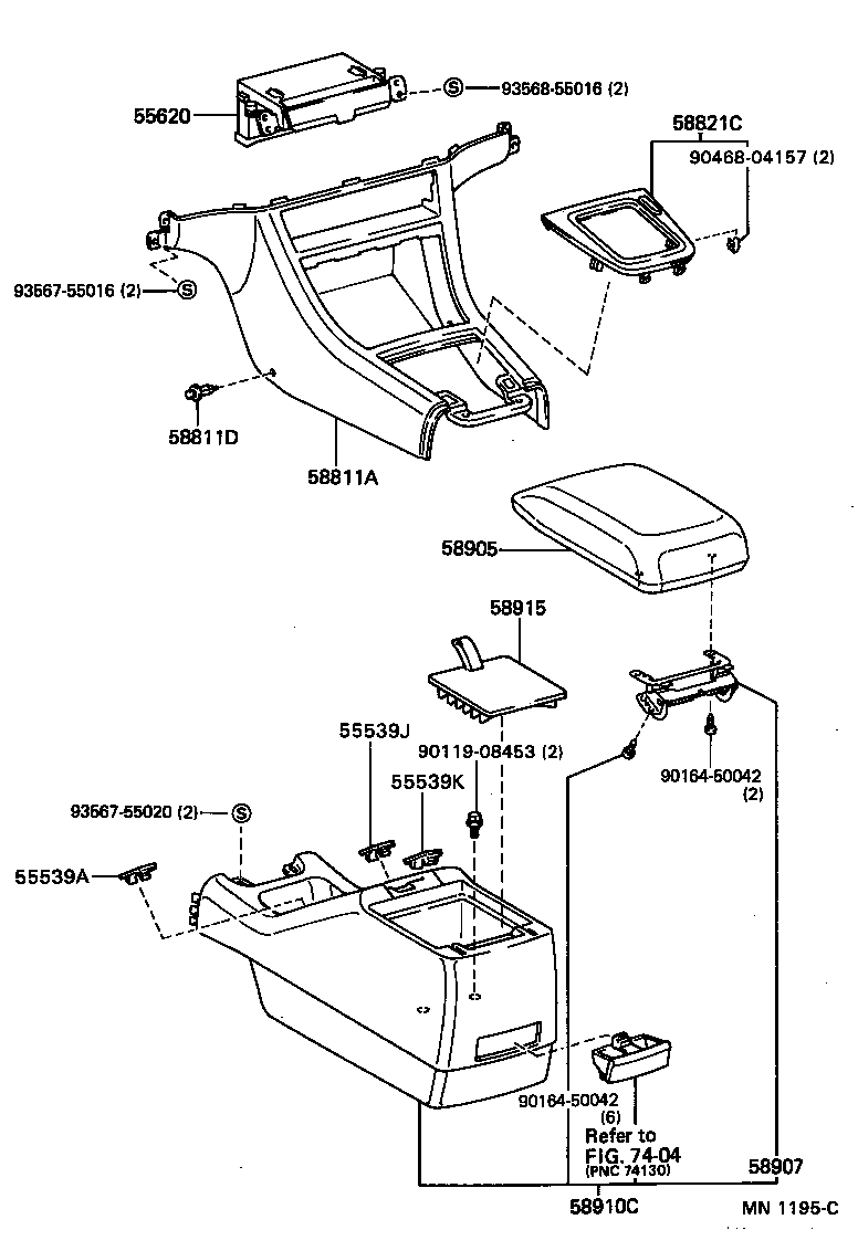  SCEPTER SED |  CONSOLE BOX BRACKET