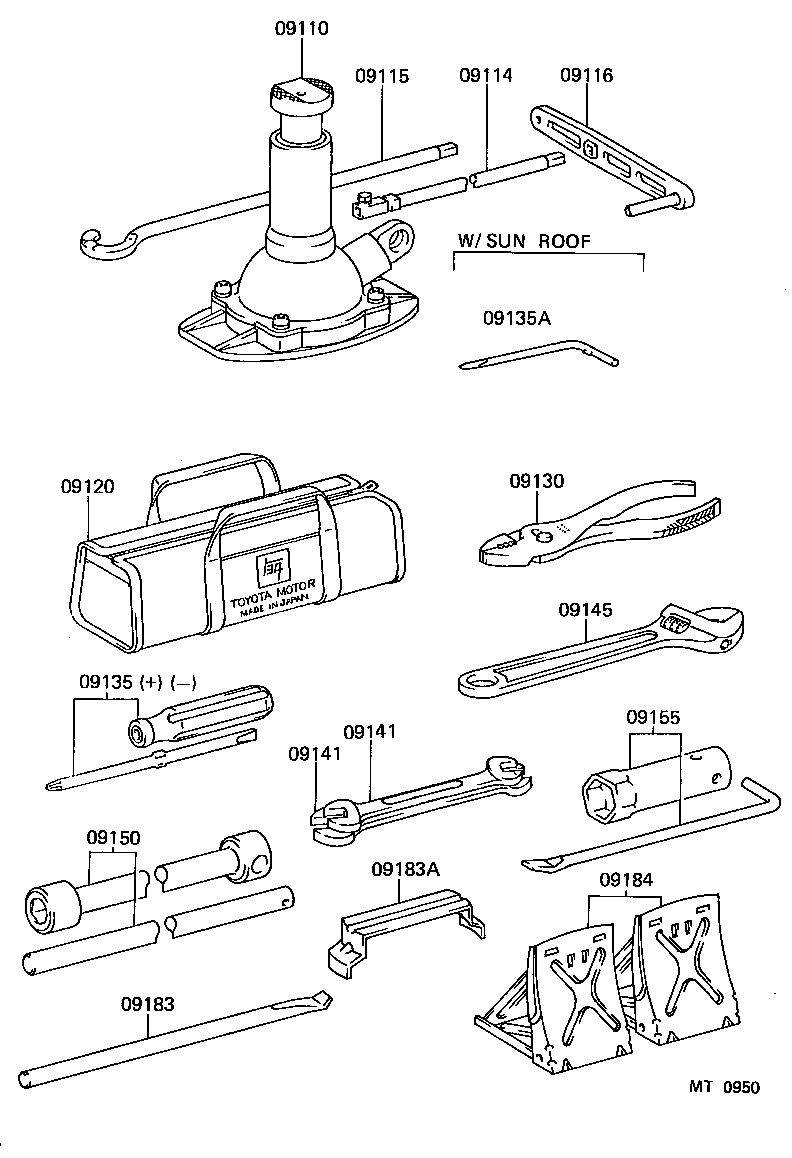  LAND CRUISER VAN |  STANDARD TOOL