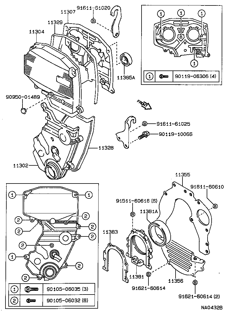  CAMRY VISTA |  TIMING GEAR COVER REAR END PLATE