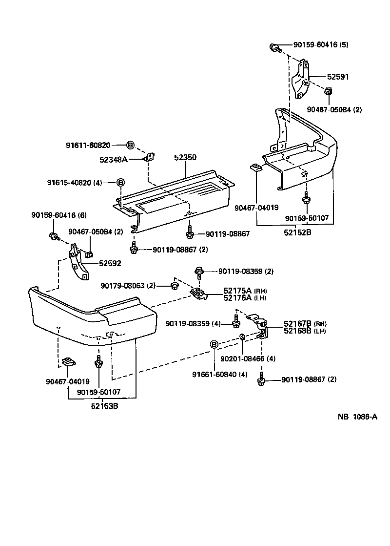  LAND CRUISER VAN |  REAR BUMPER BUMPER STAY