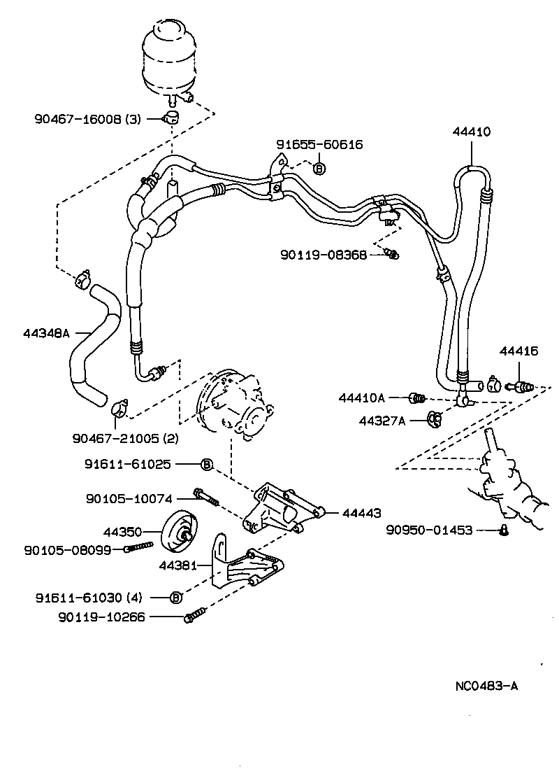  CARINA FF |  POWER STEERING TUBE