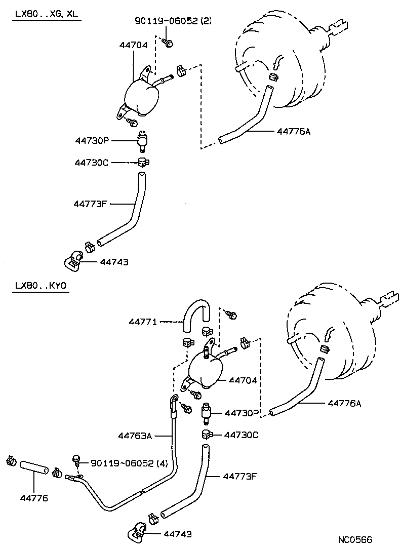  CHASER |  BRAKE BOOSTER VACUUM TUBE