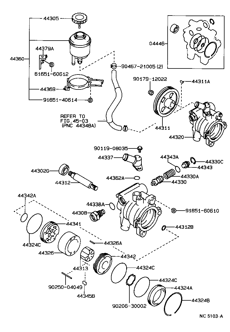  CARINA FF |  VANE PUMP RESERVOIR POWER STEERING