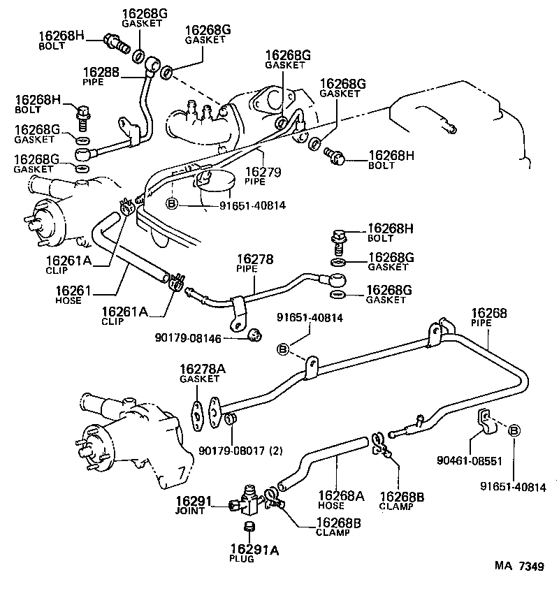  CELICA |  RADIATOR WATER OUTLET