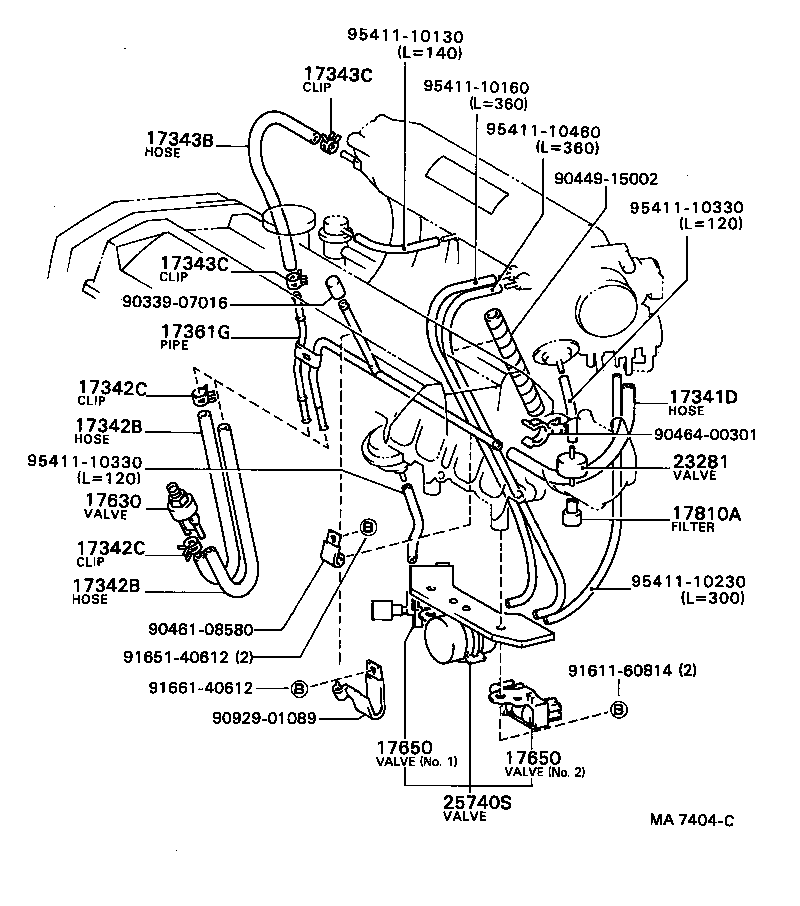  CAMRY VISTA |  VACUUM PIPING