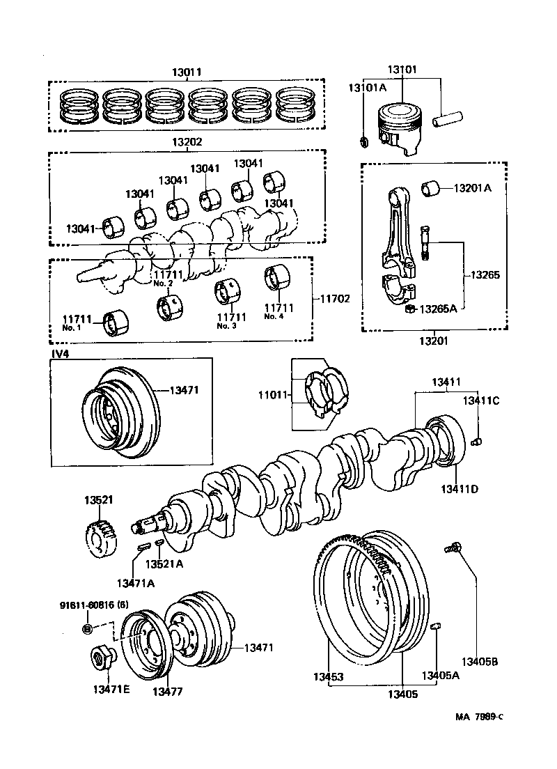  LAND CRUISER VAN |  CRANKSHAFT PISTON