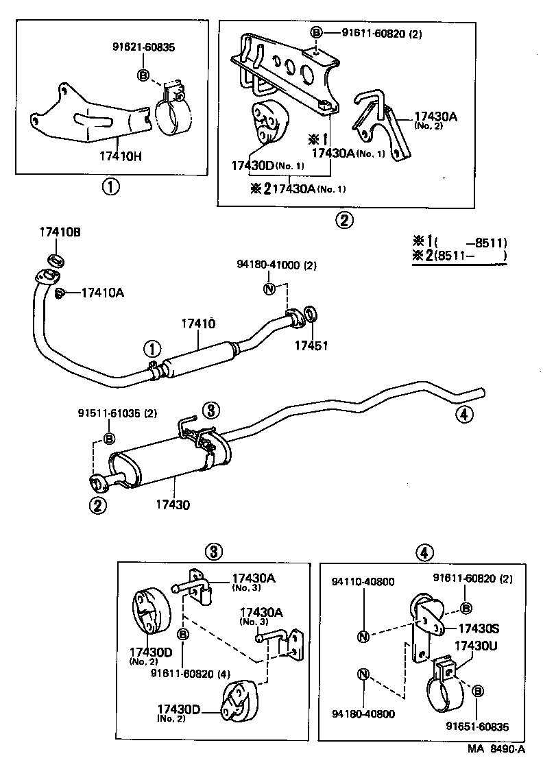  LITE TOWNACE TRUCK |  EXHAUST PIPE