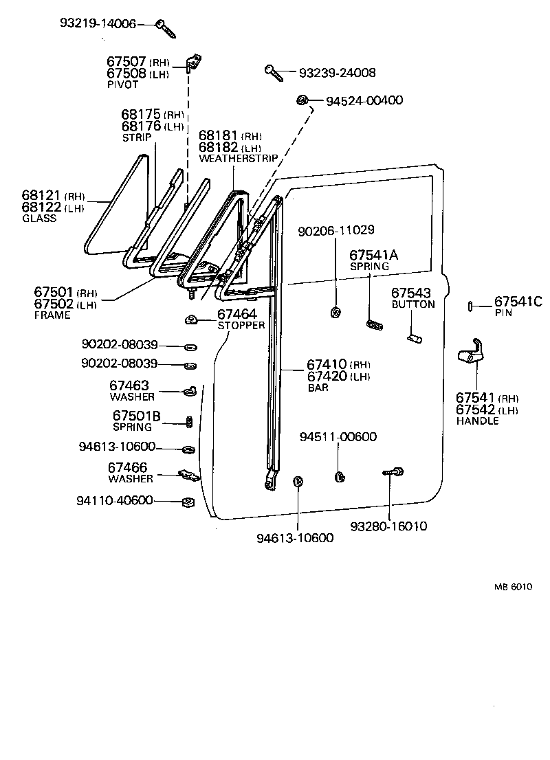  LAND CRUISER VAN |  FRONT DOOR VENTILATOR WINDOW