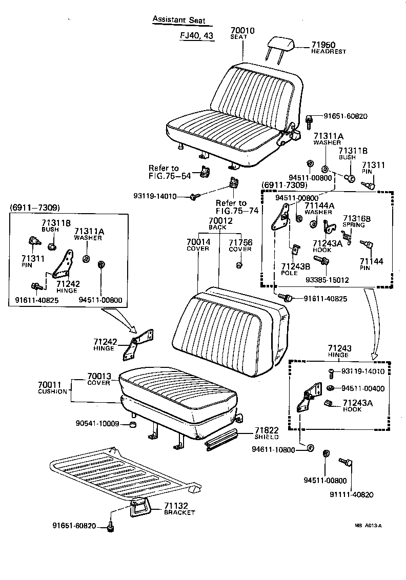  LAND CRUISER VAN |  SEAT SEAT TRACK