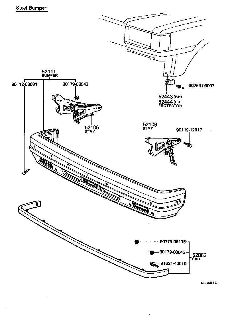  CROWN |  FRONT BUMPER BUMPER STAY