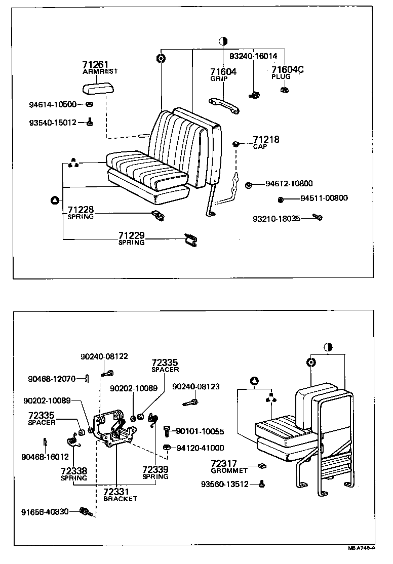  COASTER |  SEAT SEAT TRACK