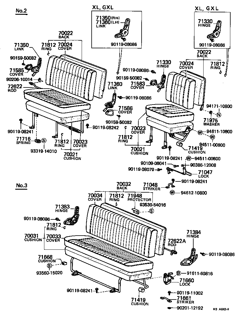  LITE TOWNACE TRUCK |  SEAT SEAT TRACK