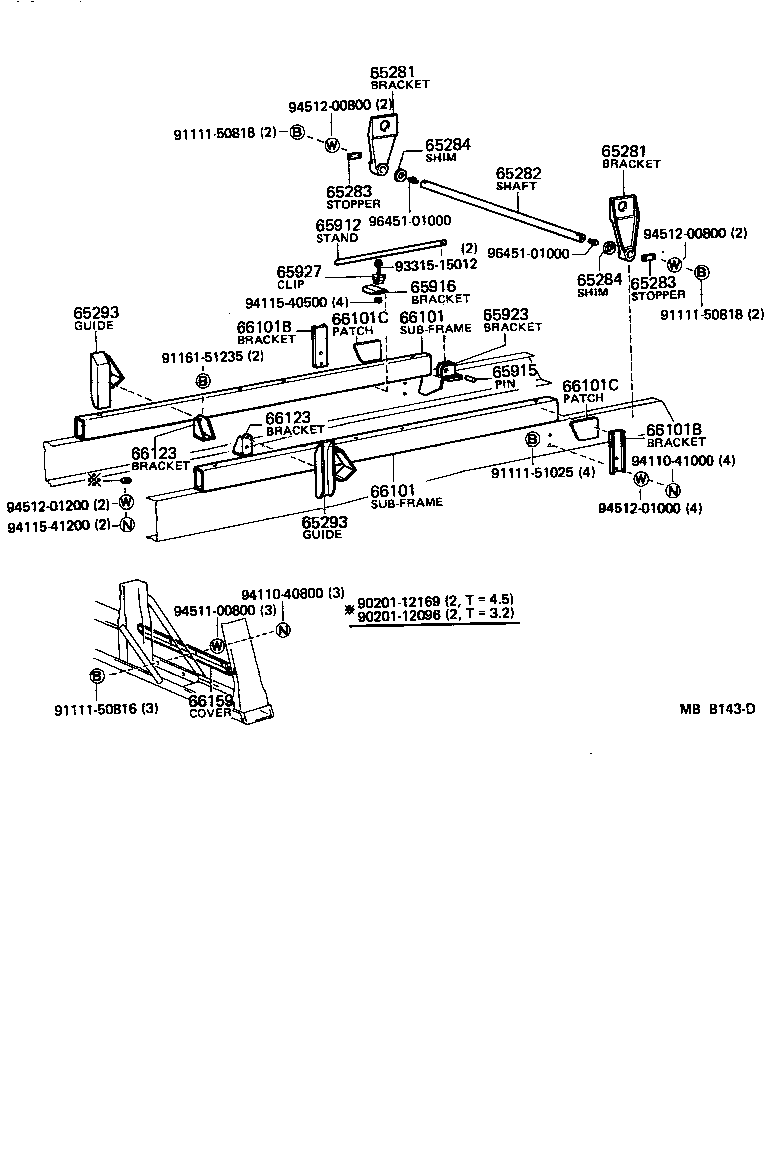  TOYOACE |  REAR BODY SUB FRAME