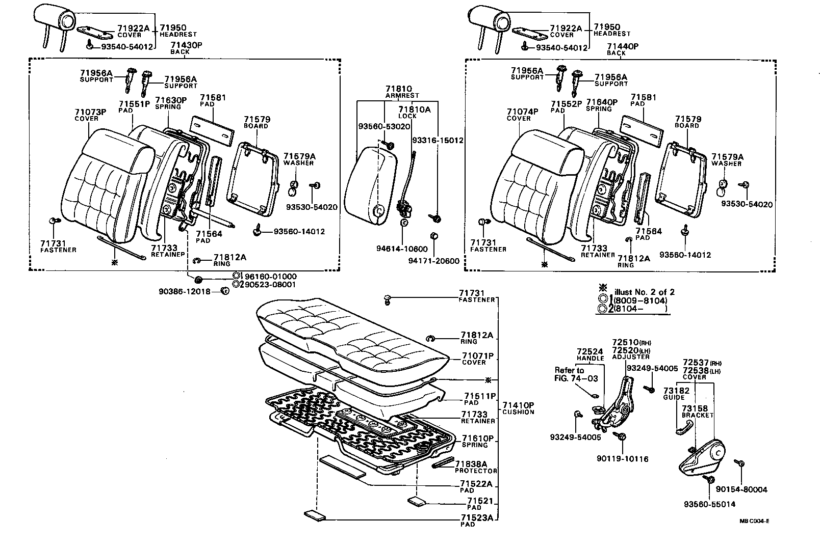  MARK 2 |  FRONT SEAT SEAT TRACK