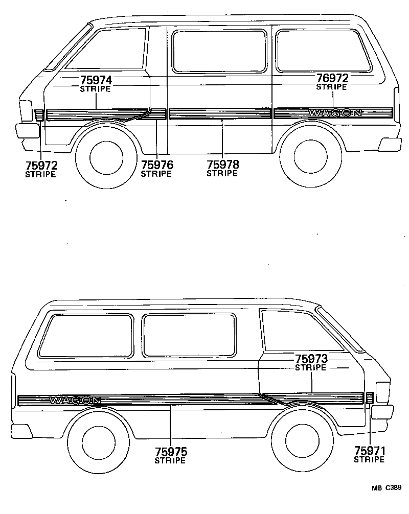  LITE TOWNACE TRUCK |  BODY STRIPE