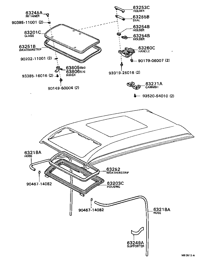  TOWN MASTERACE V WG |  ROOF PANEL BACK PANEL