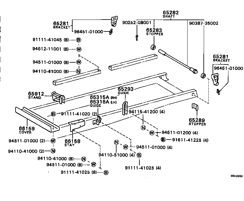  DYNA |  REAR BODY SUB FRAME