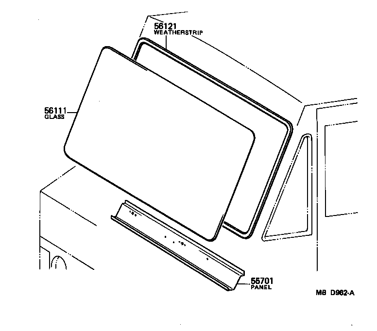  HIACE QUICK DELIVERY |  COWL PANEL WINDSHIELD GLASS