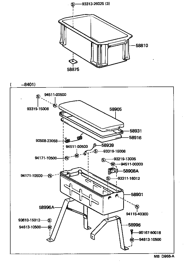  HIACE QUICK DELIVERY |  CONSOLE BOX BRACKET