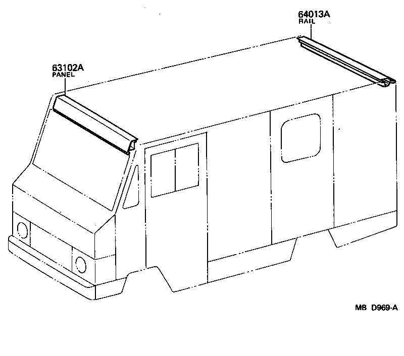  HIACE QUICK DELIVERY |  ROOF PANEL BACK PANEL