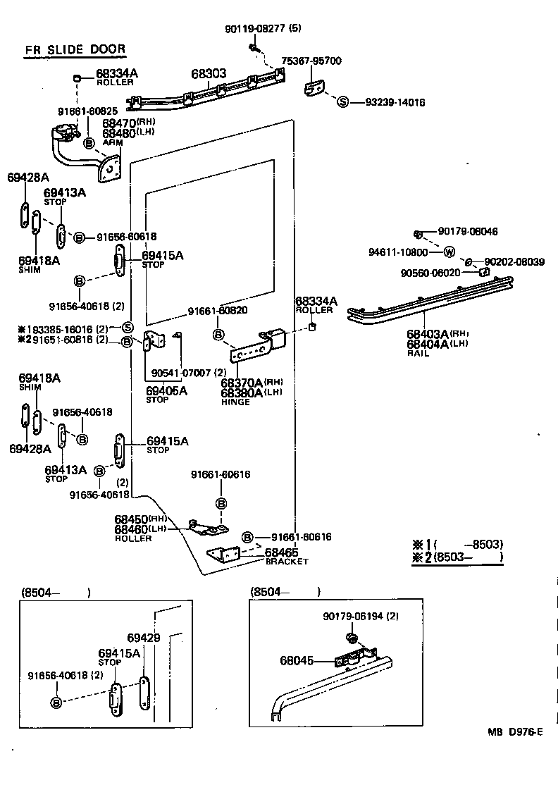  HIACE QUICK DELIVERY |  SLIDE ROLLER RAIL