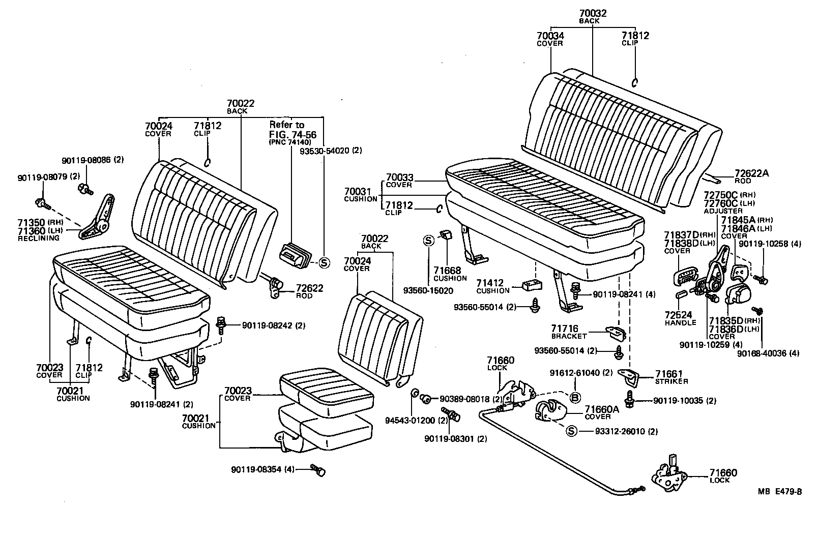  LITE TOWNACE TRUCK |  SEAT SEAT TRACK