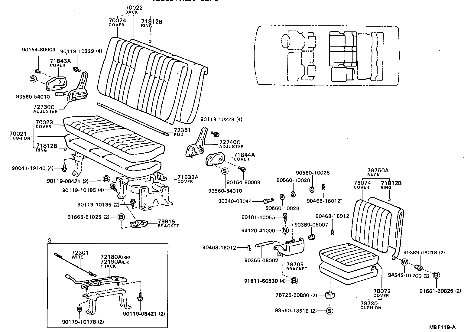  TOWN MASTERACE V WG |  SEAT SEAT TRACK