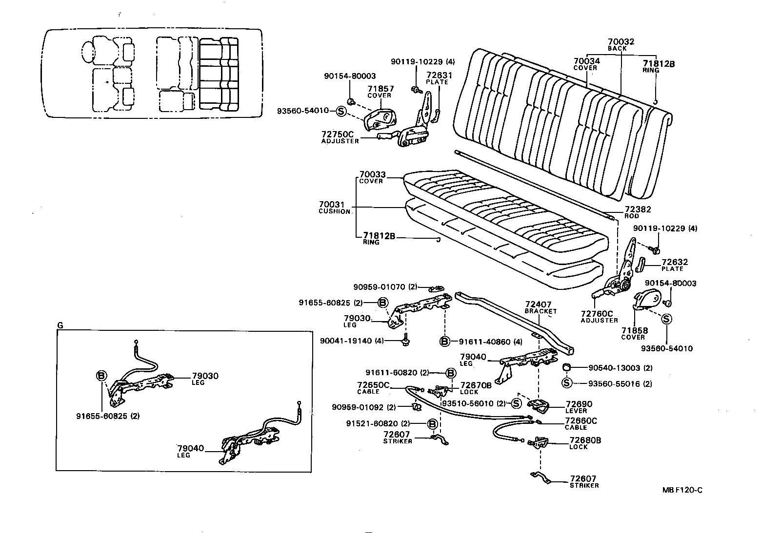  TOWN MASTERACE V WG |  SEAT SEAT TRACK