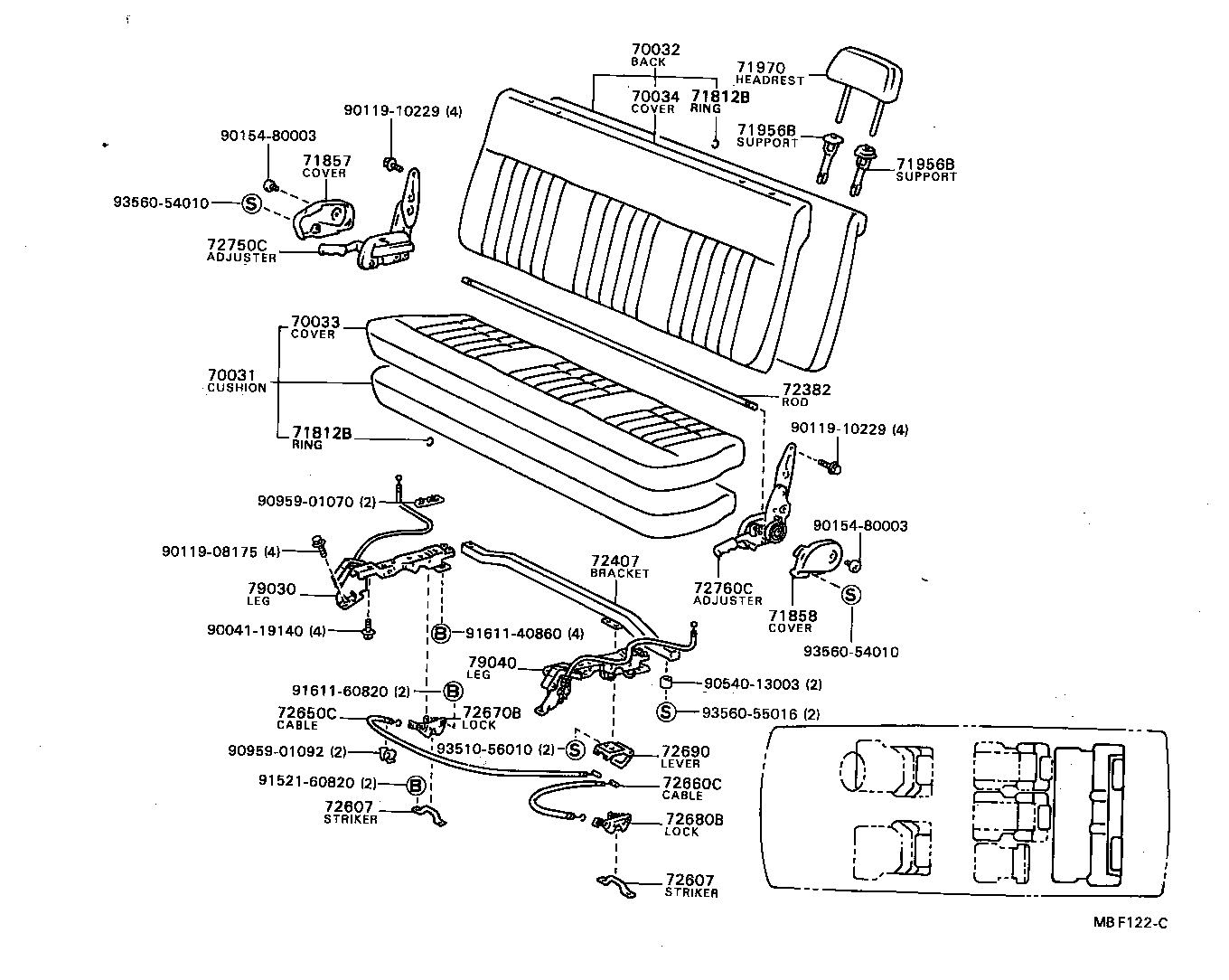  TOWN MASTERACE V WG |  SEAT SEAT TRACK