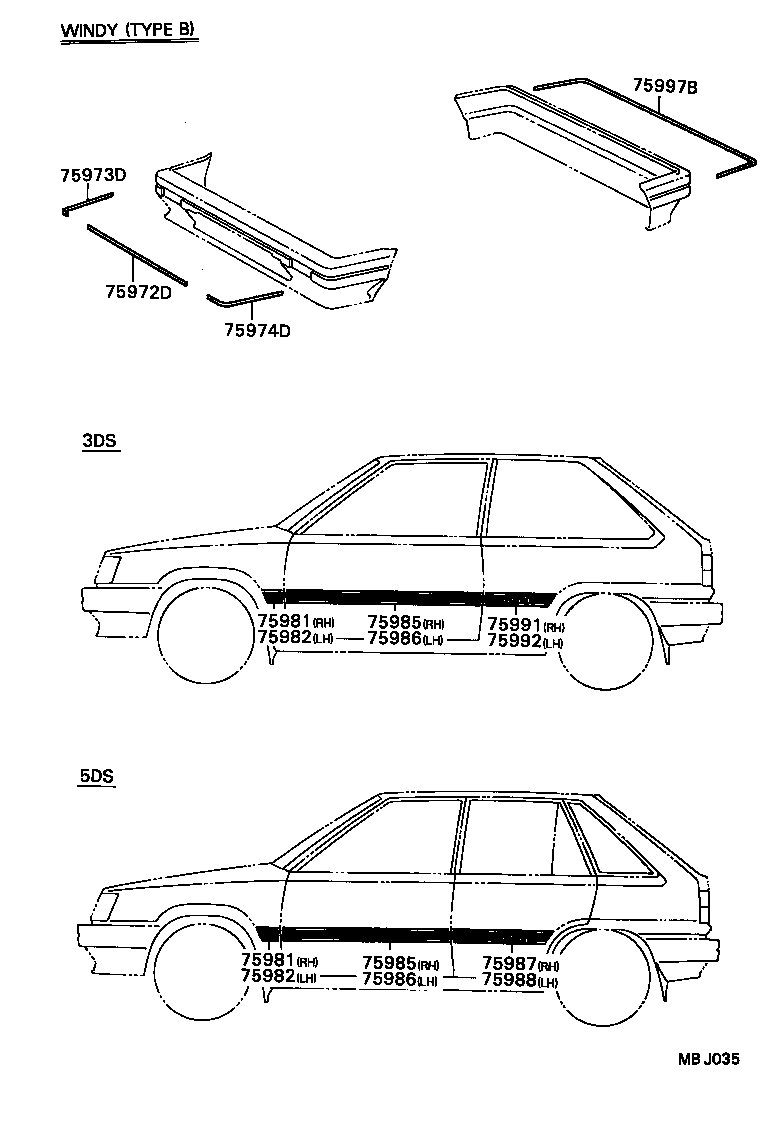  COROLLA 2 |  BODY STRIPE