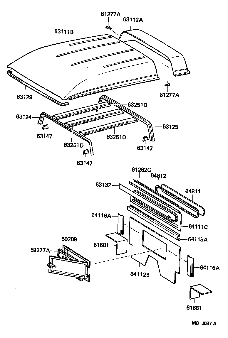  LAND CRUISER VAN |  ROOF PANEL BACK PANEL